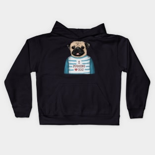 Pug Love You Kids Hoodie